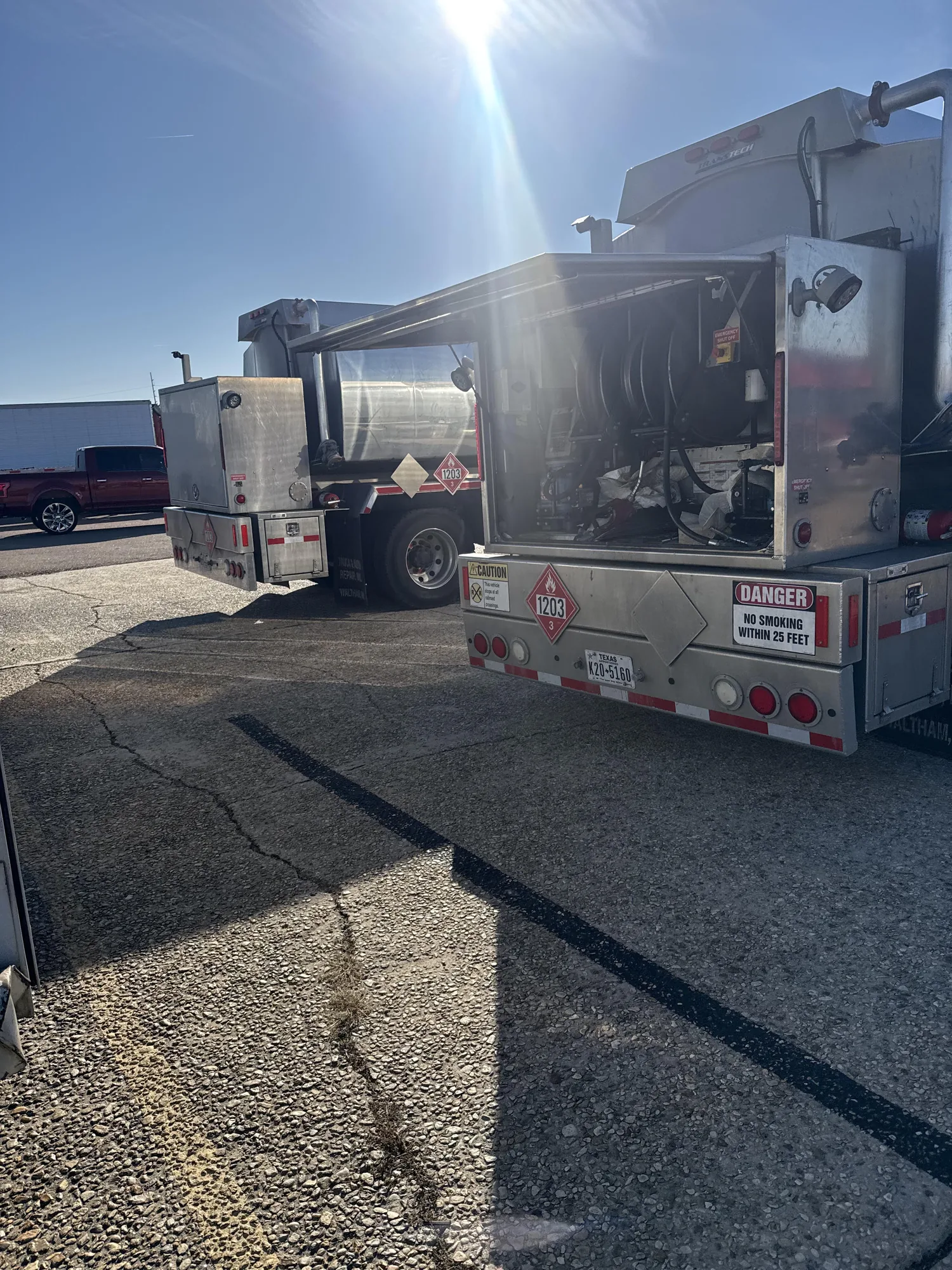 Tanker truck repair work